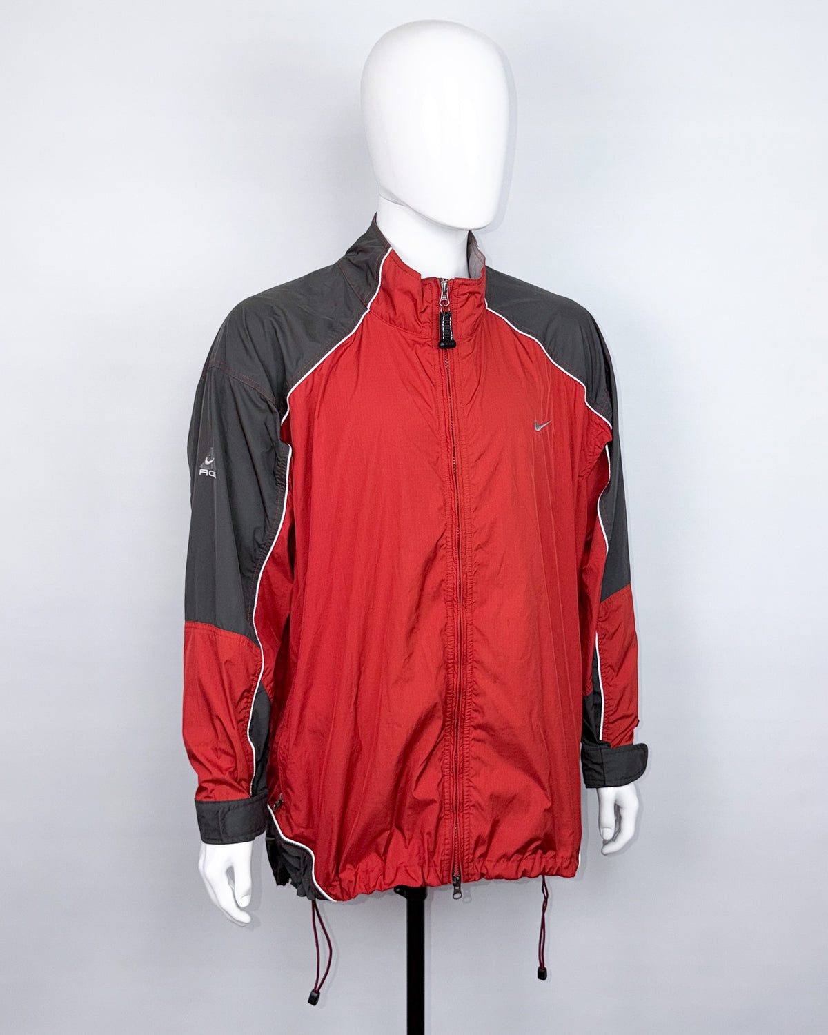 FW1998 Nike ACG Packable Reflective Windbreaker - Red / Dark Grey - Size: XXL