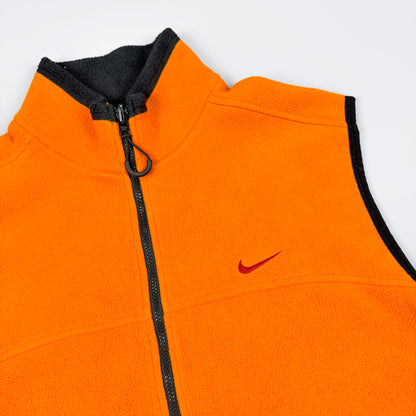 Nike ACG 90's Orange Fleece Gilet Body Warmer - Size: XL