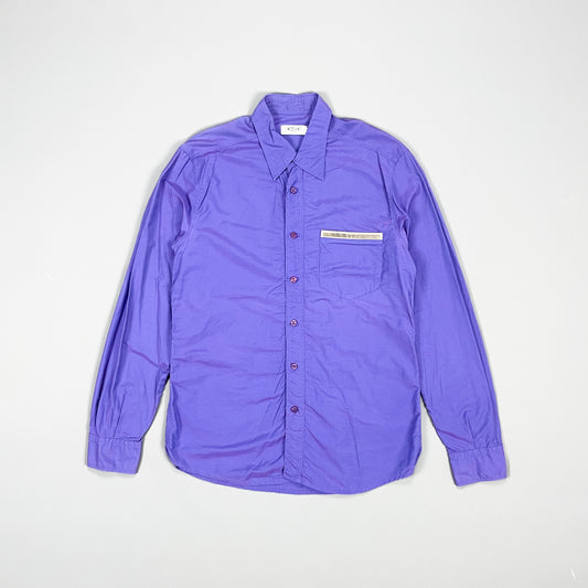 Moschino Jeans Lenticular Shimmer Purple Shirt - Size: Medium