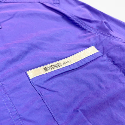 Moschino Jeans Lenticular Shimmer Purple Shirt - Size: Medium