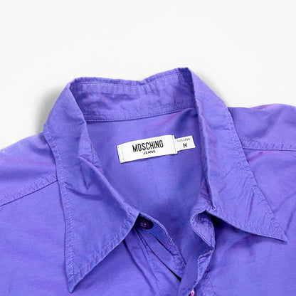 Moschino Jeans Lenticular Shimmer Purple Shirt - Size: Medium