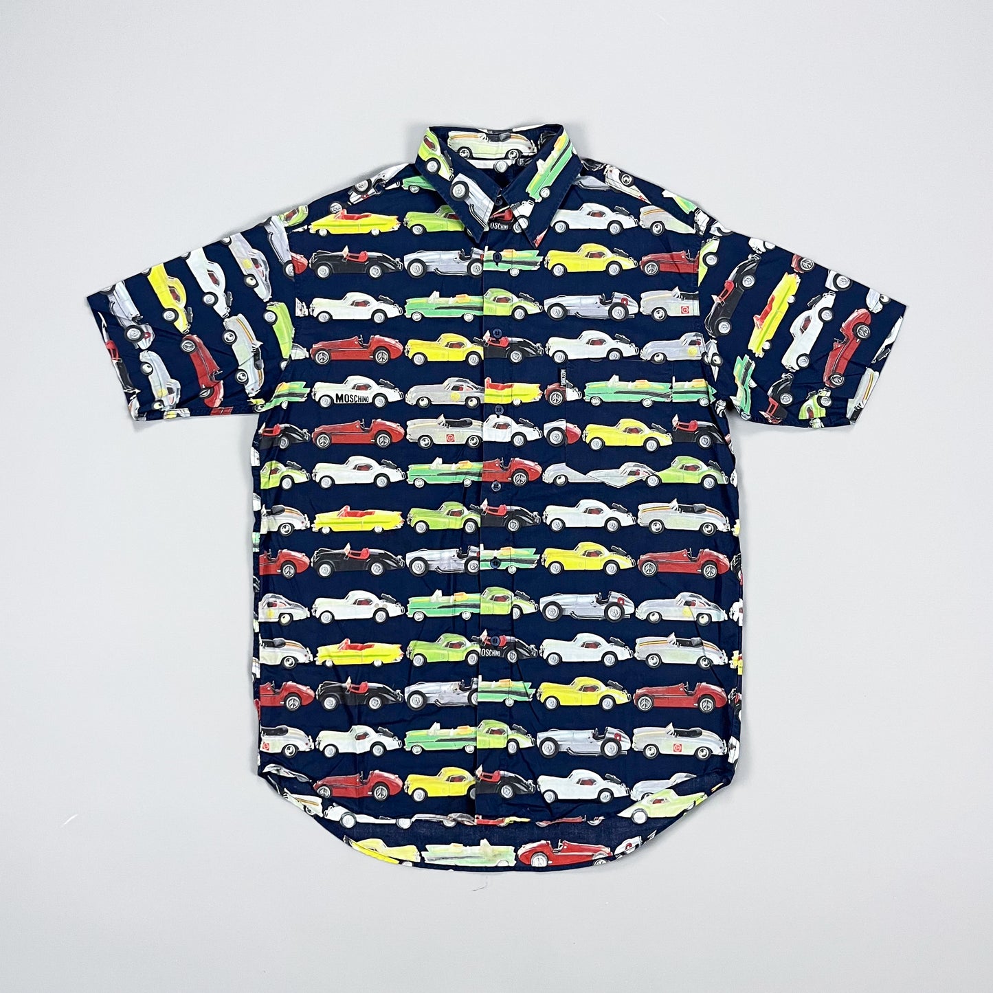 Moschino Jeans 'Classic Cars' Short Sleeve Shirt - Size: Medium