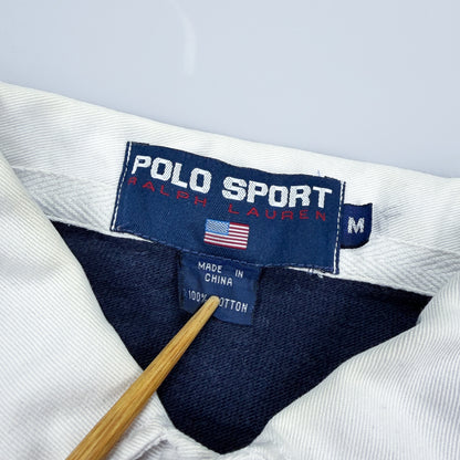 Polo Sport Ralph Lauren Colour Block Rugby Shirt - Red / Navy - Size: Medium