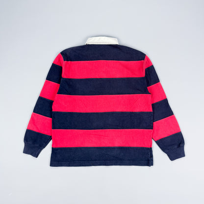 Polo Sport Ralph Lauren Colour Block Rugby Shirt - Red / Navy - Size: Medium
