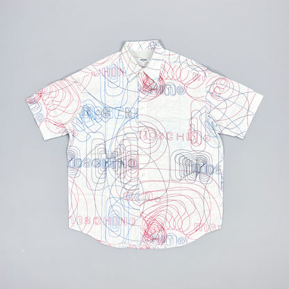 Moschino Jeans 'Millennium' Print Short Sleeve Shirt - Size: Large