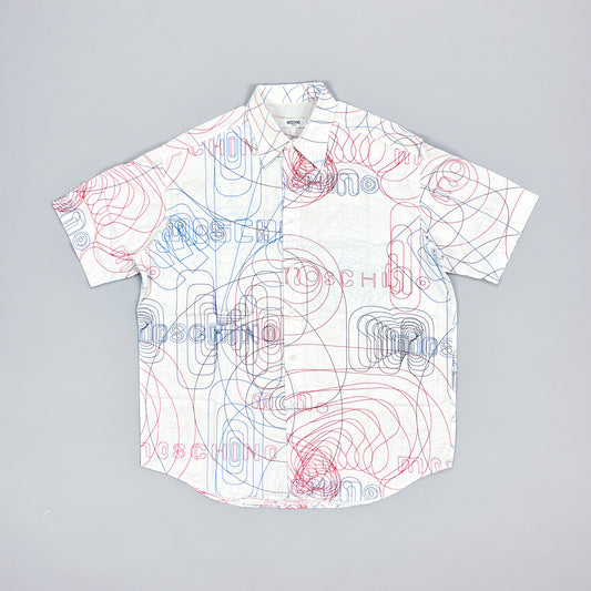 Moschino Jeans 'Millennium' Print Short Sleeve Shirt - Size: Large