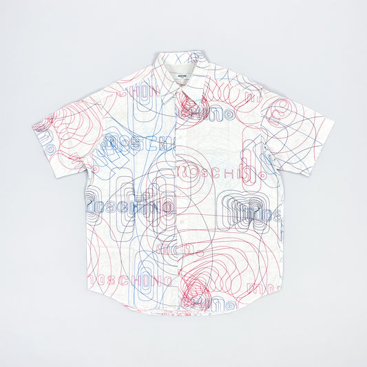 Moschino Jeans 'Millennium' Print Short Sleeve Shirt - Size: Large