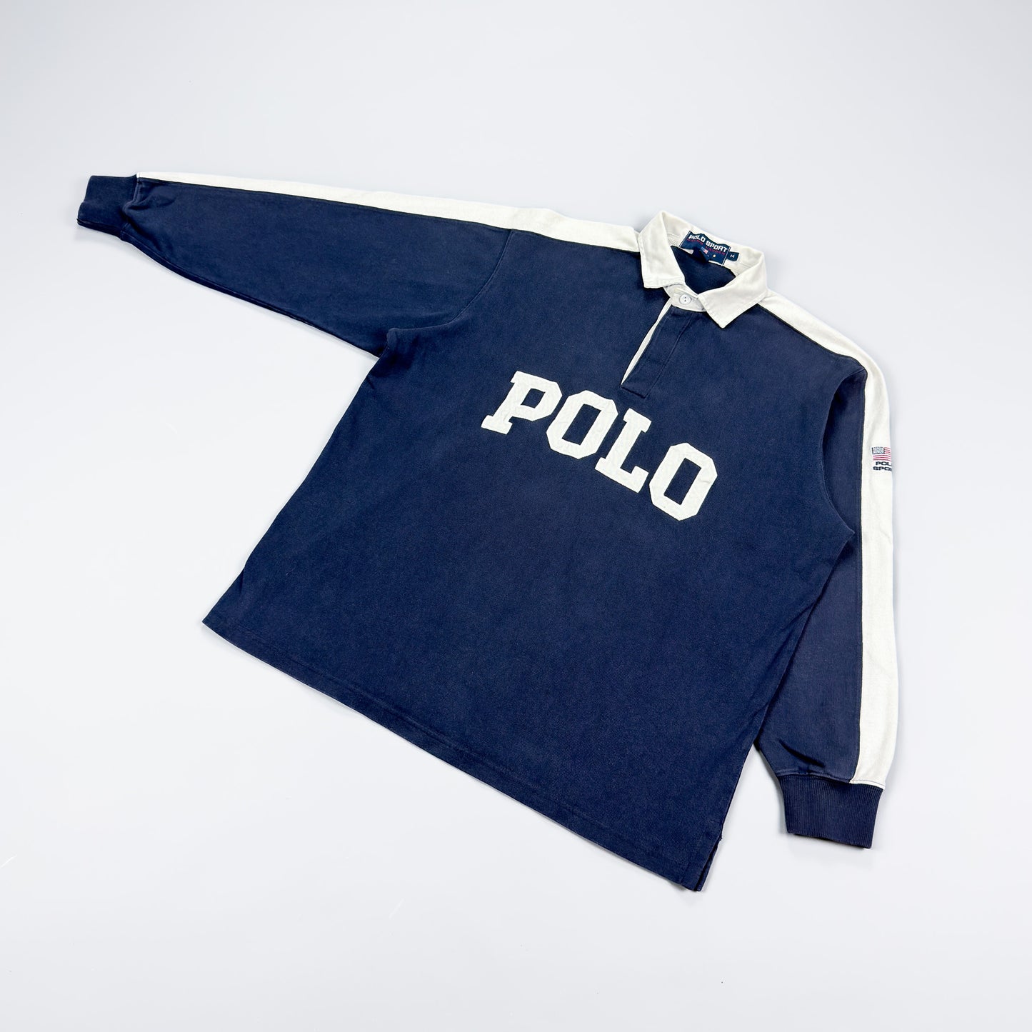 Polo Sport Ralph Lauren Sellout Rugby Shirt - Navy / White - Size: Medium