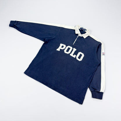 Polo Sport Ralph Lauren Sellout Rugby Shirt - Navy / White - Size: Medium