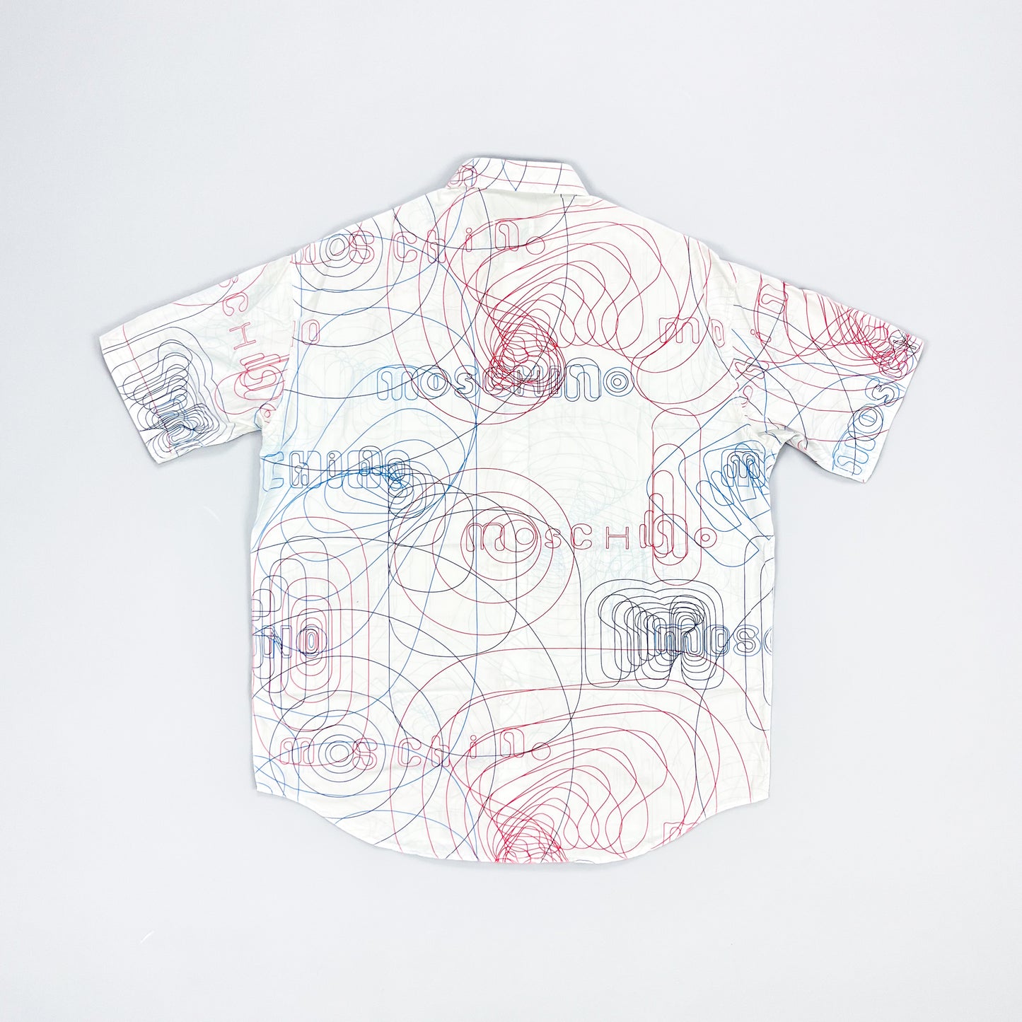 Moschino Jeans 'Millennium' Print Short Sleeve Shirt - Size: Large
