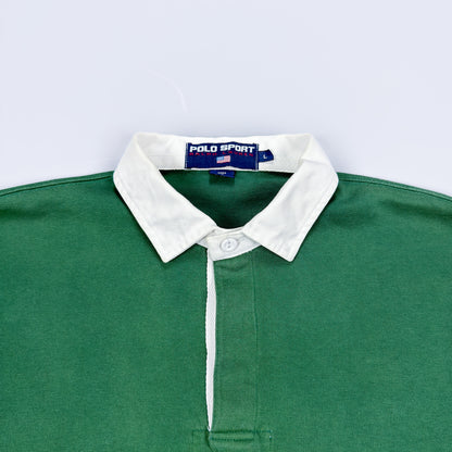 Polo Sport Ralph Lauren Sellout Rugby Shirt - Green / Black - Size: Large