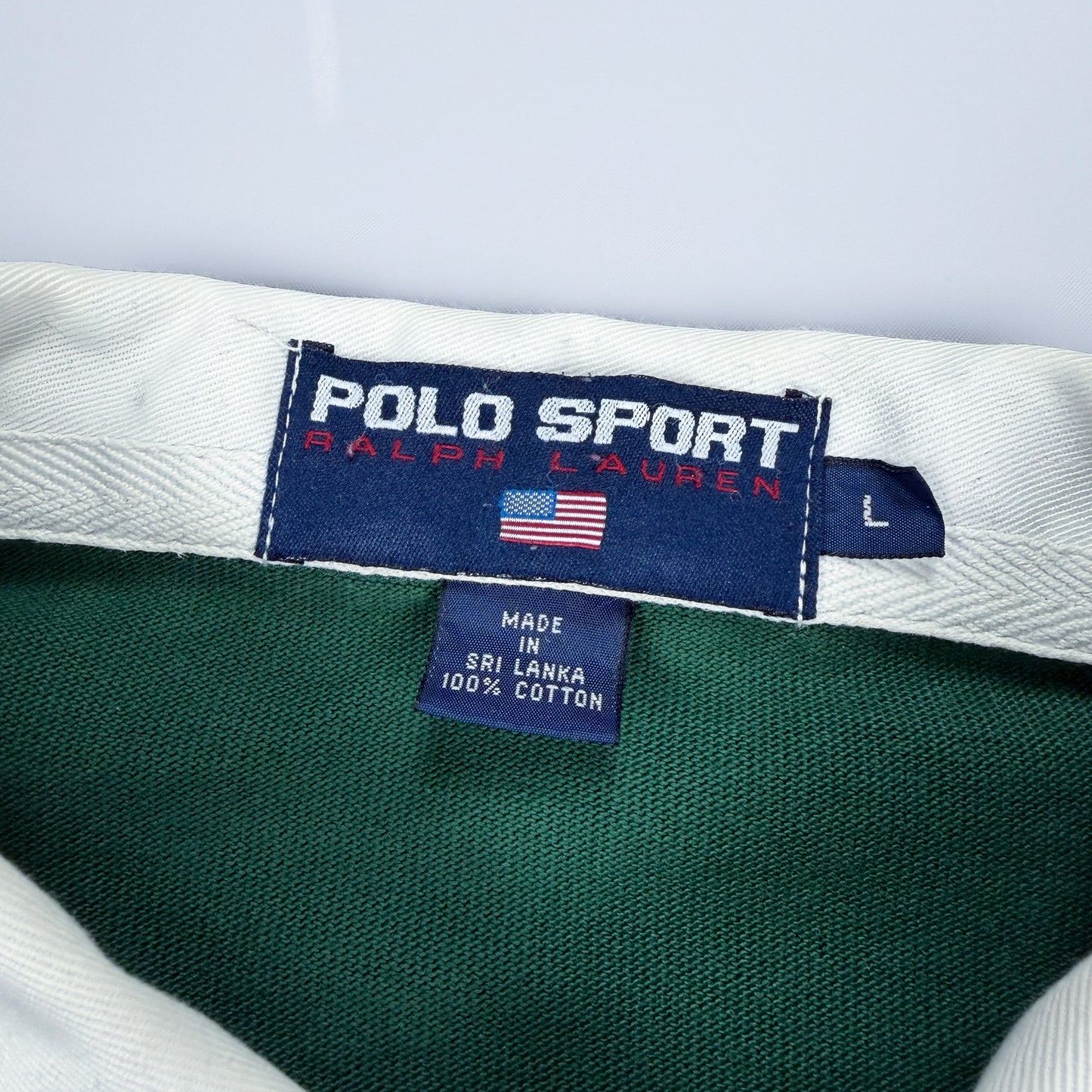 Polo Sport Ralph Lauren Sellout Rugby Shirt - Green / Black - Size: Large