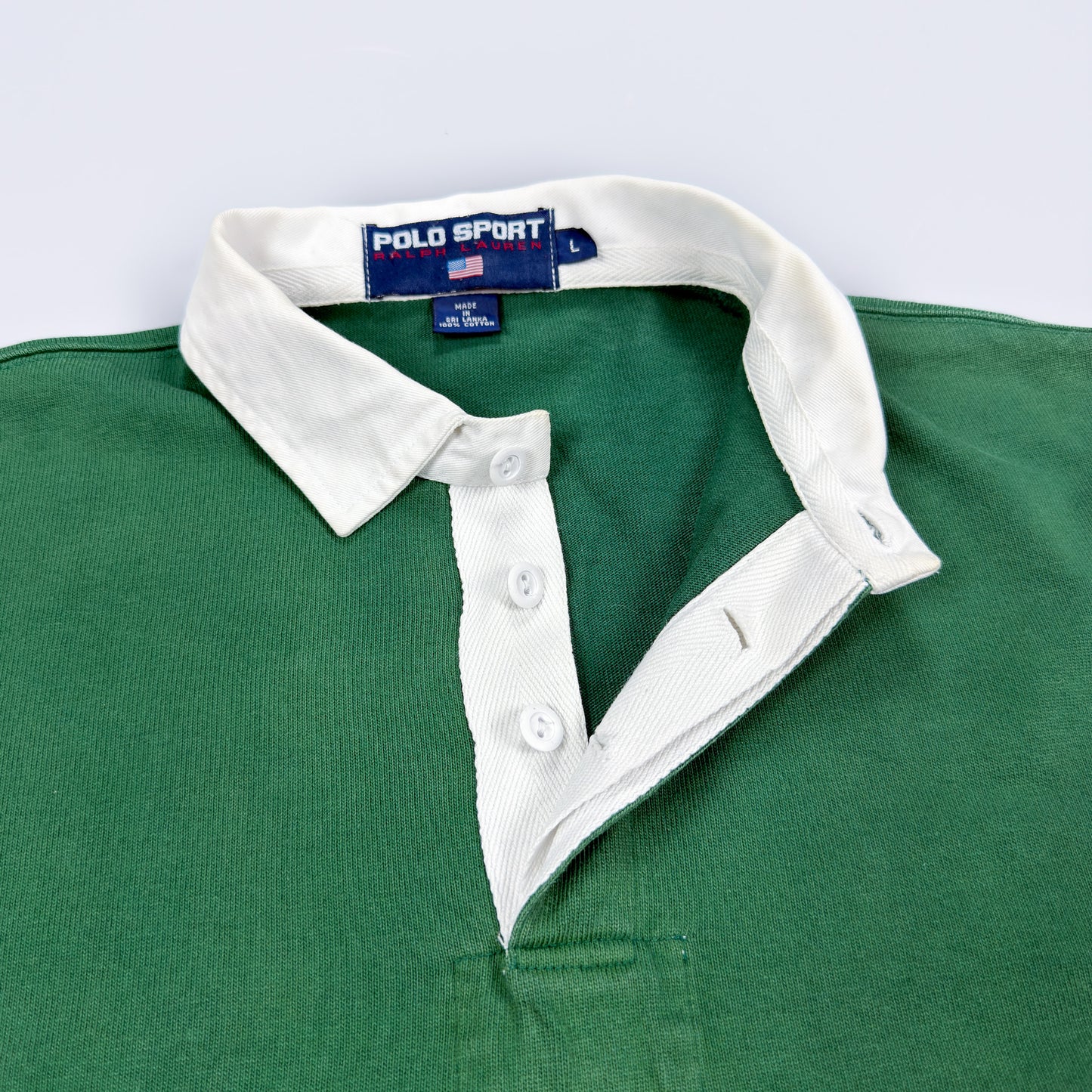 Polo Sport Ralph Lauren Sellout Rugby Shirt - Green / Black - Size: Large