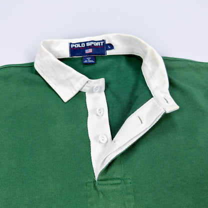 Polo Sport Ralph Lauren Sellout Rugby Shirt - Green / Black - Size: Large