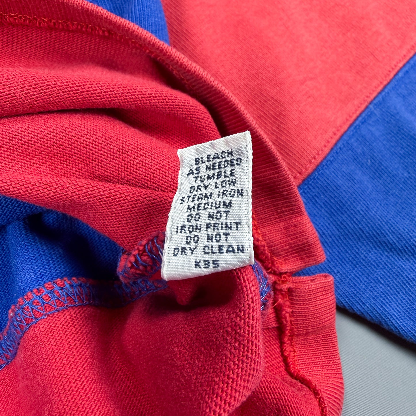 Polo Sport Ralph Lauren Huge Logo Striped Rugby Shirt - Red / Blue - Size: XL