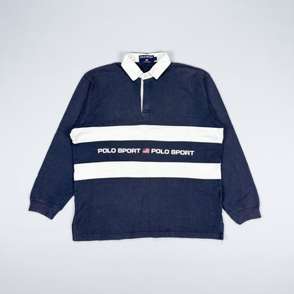 Polo Sport Ralph Lauren Spellout Rugby Shirt - Size: Large