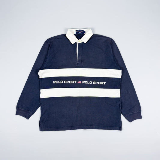 Polo Sport Ralph Lauren Spellout Rugby Shirt - Size: Large