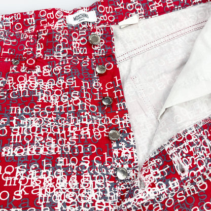 Moschino Jeans 'Kaos' Print Shorts Jorts - Size: 35"