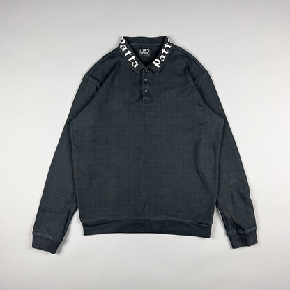 Patta Gothic Long Sleeve Polo Shirt - Size: Medium