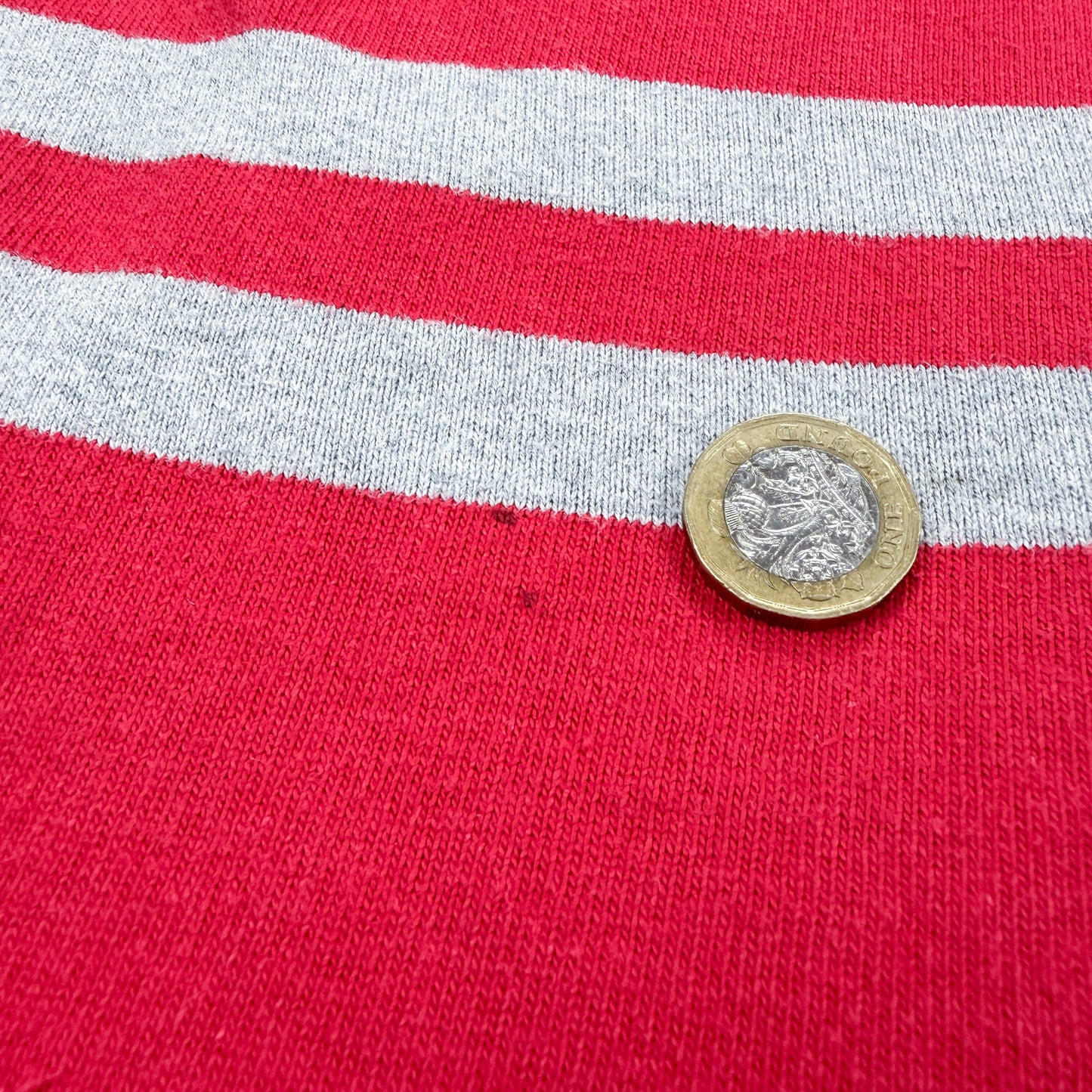 Polo Sport Ralph Lauren Striped Rugby Shirt - Red / Grey - Size: Large