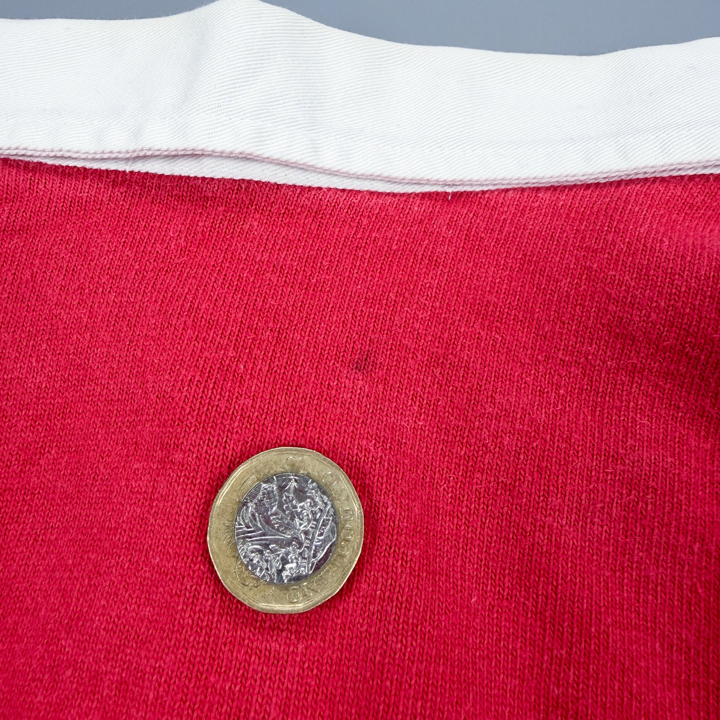Polo Sport Ralph Lauren Striped Rugby Shirt - Red / Grey - Size: Large