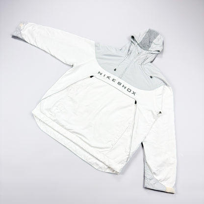 Nike Early 2000's Shox 1/4 Quater Zip Track Jacket - White / Grey - Size: XL