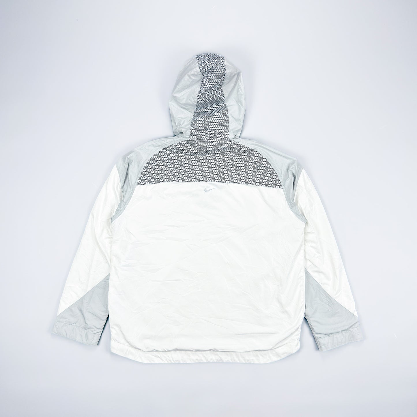 Nike Early 2000's Shox 1/4 Quater Zip Track Jacket - White / Grey - Size: XL