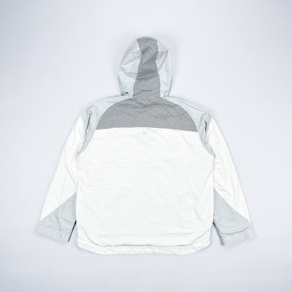Nike Early 2000's Shox 1/4 Quater Zip Track Jacket - White / Grey - Size: XL
