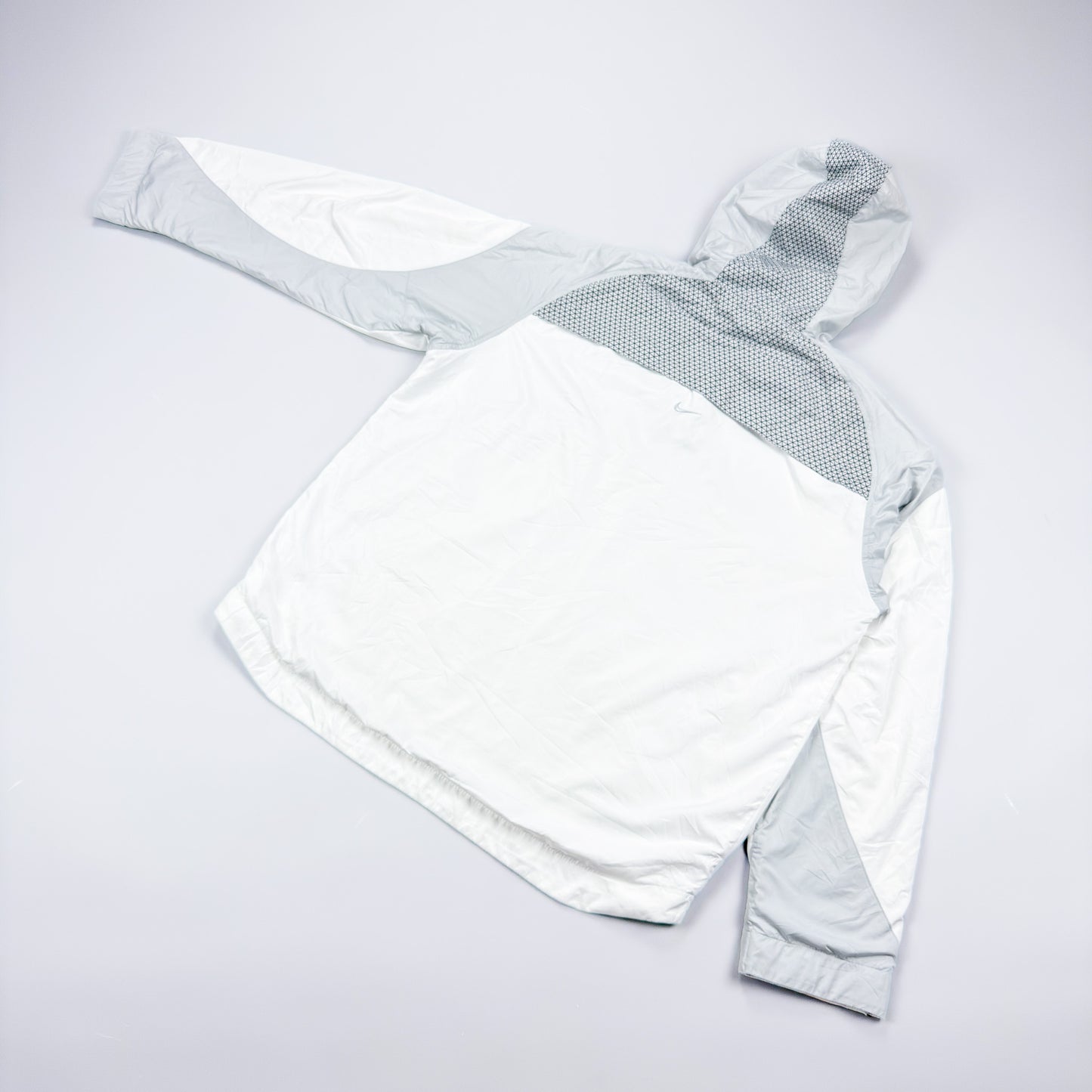 Nike Early 2000's Shox 1/4 Quater Zip Track Jacket - White / Grey - Size: XL