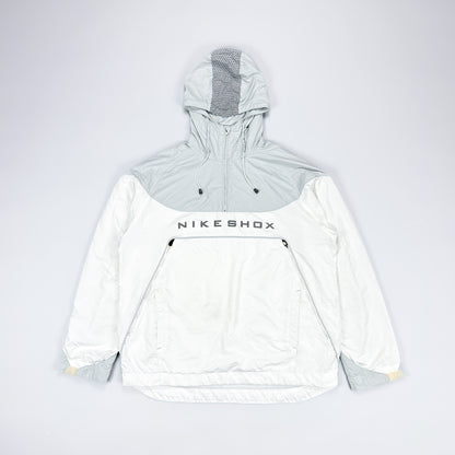 Nike Early 2000's Shox 1/4 Quater Zip Track Jacket - White / Grey - Size: XL