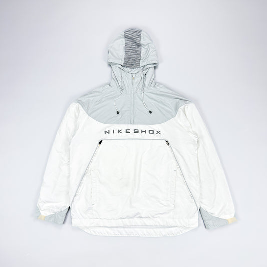 Nike Early 2000's Shox 1/4 Quater Zip Track Jacket - White / Grey - Size: XL
