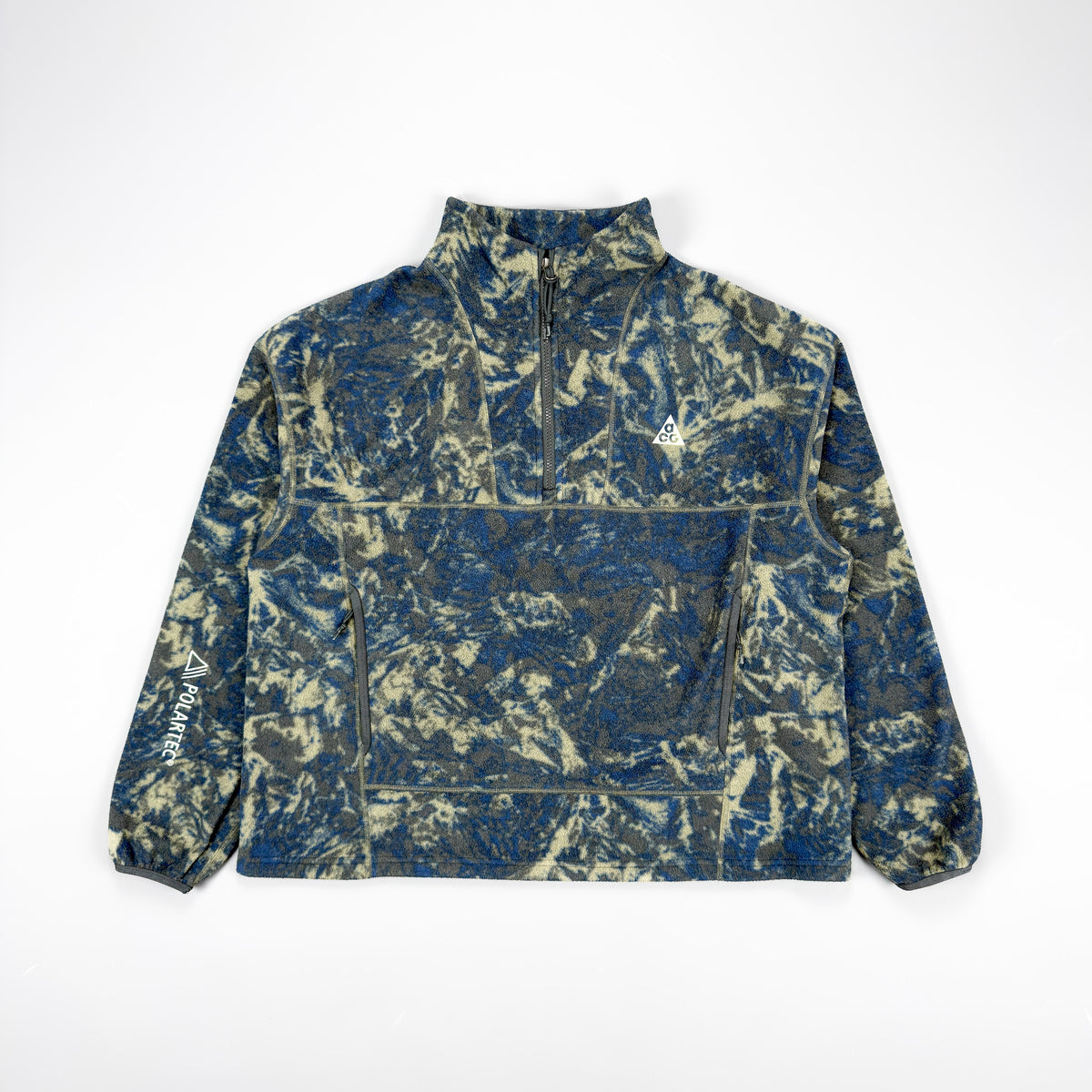 FW2020 Nike ACG Wolf Tree 1/4 Zip Quarter Zip Camo Fleece - Size: Womens, Medium