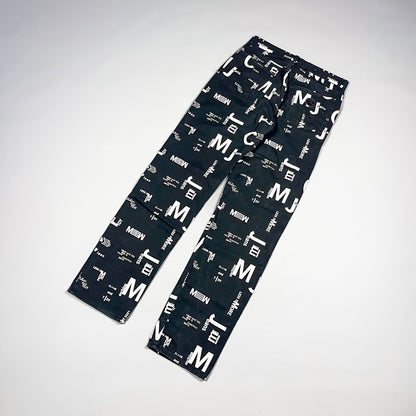 Moschino 'Less is more' Printed Jeans - Size: 33"