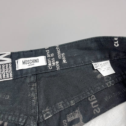 Moschino 'Less is more' Printed Jeans - Size: 33"