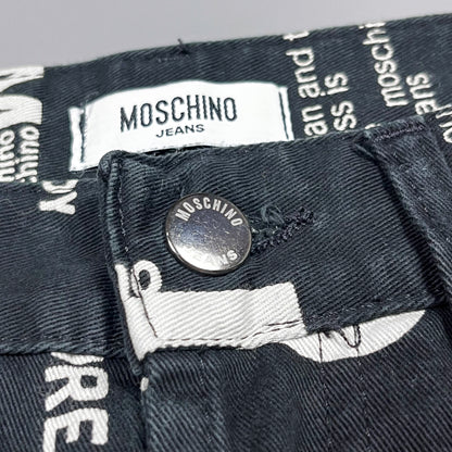 Moschino 'Less is more' Printed Jeans - Size: 33"