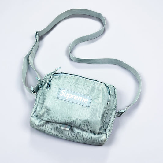 Supreme Spellout Box Logo Shoulder / Side Cordura Bag 'Ice'