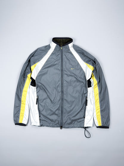 Nike 90's Alpha Project Thin Stripe Running Jacket - Grey / Yellow - FW1999 - Size: Large