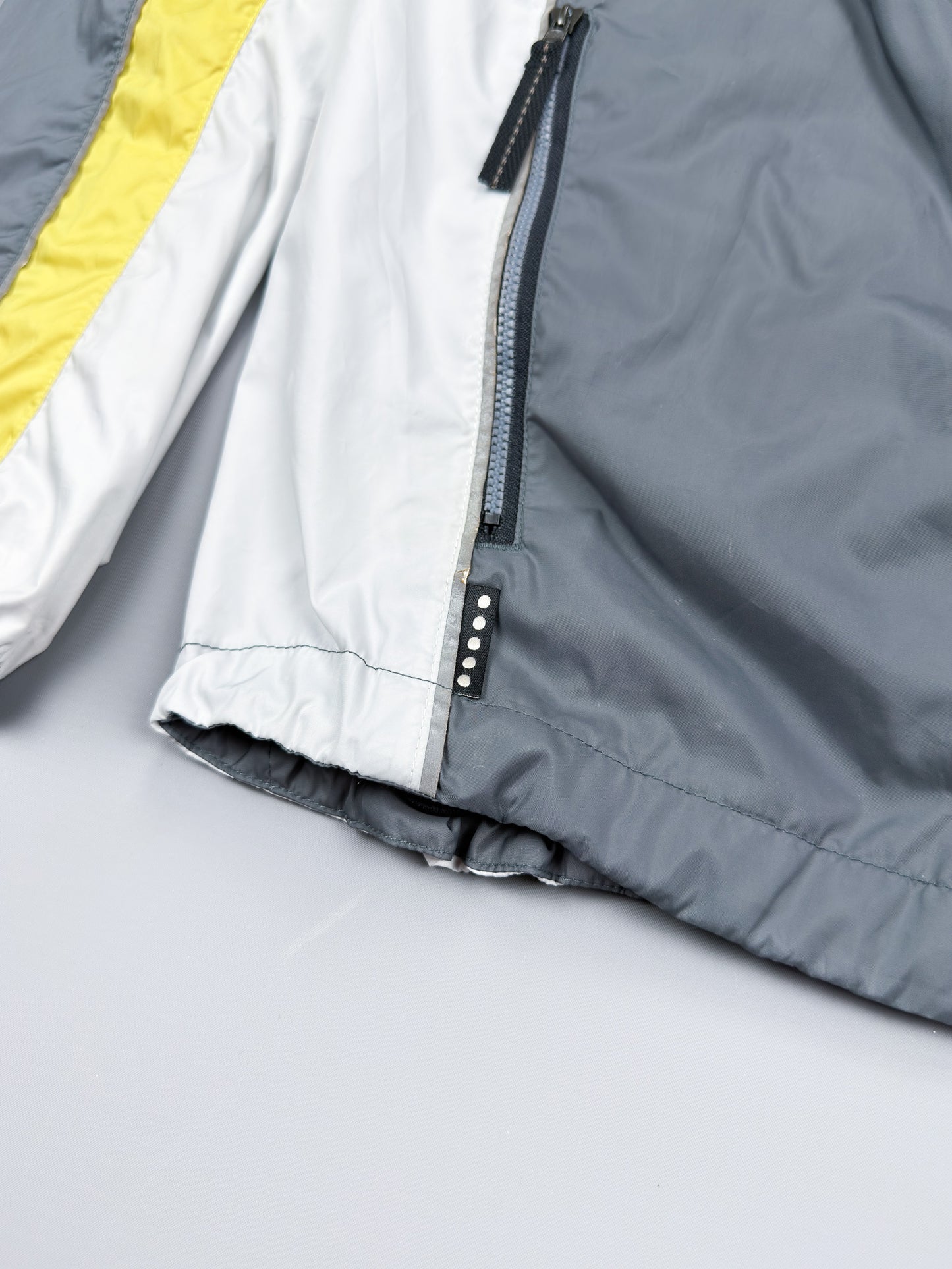 Nike 90's Alpha Project Thin Stripe Running Jacket - Grey / Yellow - FW1999 - Size: Large