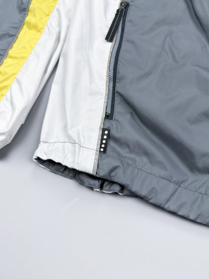 Nike 90's Alpha Project Thin Stripe Running Jacket - Grey / Yellow - FW1999 - Size: Large
