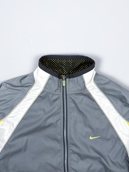 Nike 90's Alpha Project Thin Stripe Running Jacket - Grey / Yellow - FW1999 - Size: Large