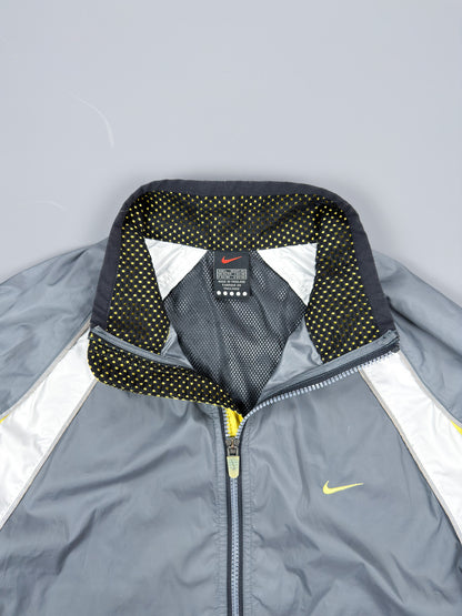 Nike 90's Alpha Project Thin Stripe Running Jacket - Grey / Yellow - FW1999 - Size: Large