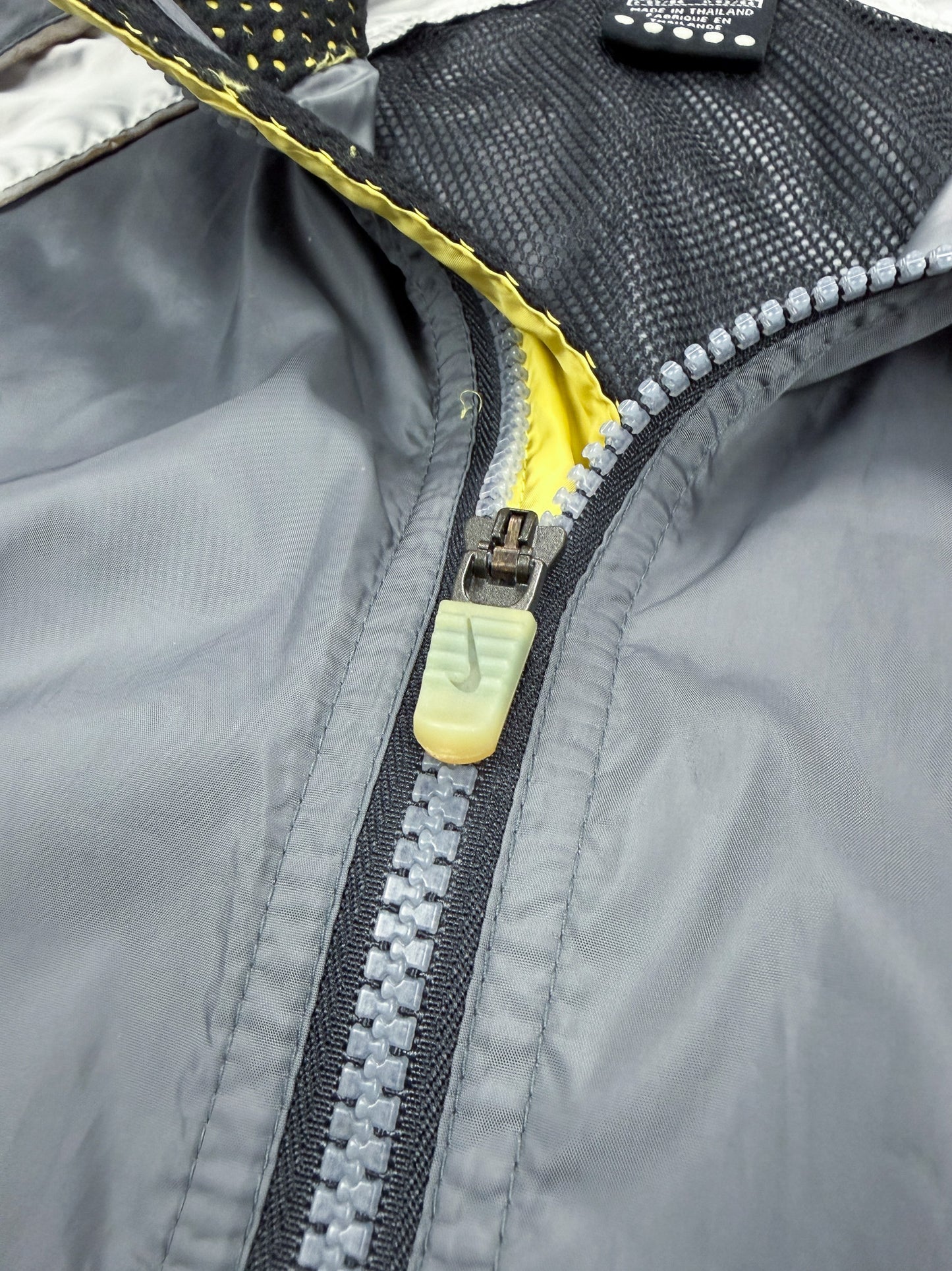 Nike 90's Alpha Project Thin Stripe Running Jacket - Grey / Yellow - FW1999 - Size: Large