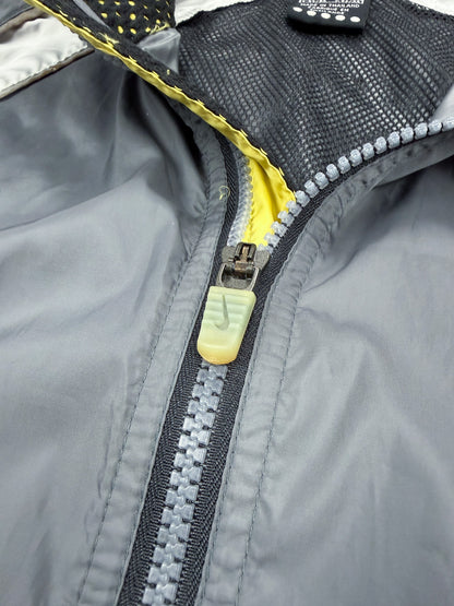 Nike 90's Alpha Project Thin Stripe Running Jacket - Grey / Yellow - FW1999 - Size: Large