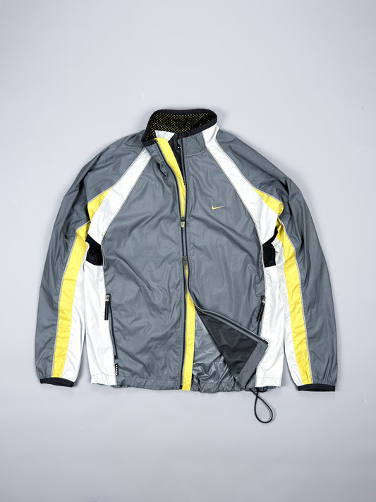 Nike 90's Alpha Project Thin Stripe Running Jacket - Grey / Yellow - FW1999 - Size: Large