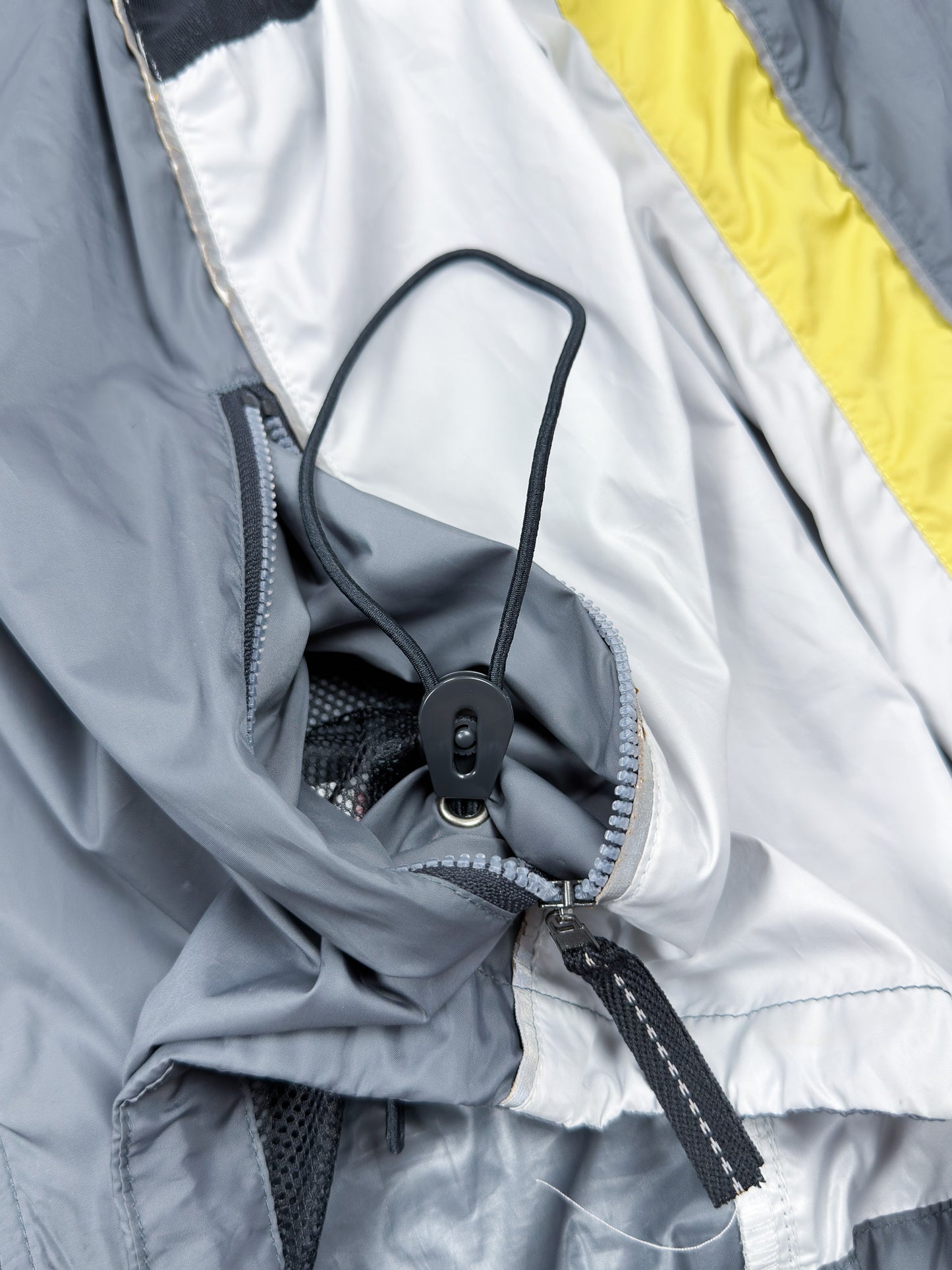 Nike 90's Alpha Project Thin Stripe Running Jacket - Grey / Yellow - FW1999 - Size: Large