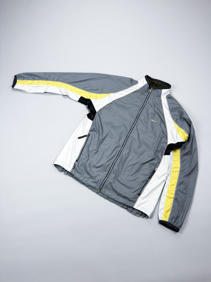 Nike 90's Alpha Project Thin Stripe Running Jacket - Grey / Yellow - FW1999 - Size: Large