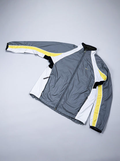 Nike 90's Alpha Project Thin Stripe Running Jacket - Grey / Yellow - FW1999 - Size: Large