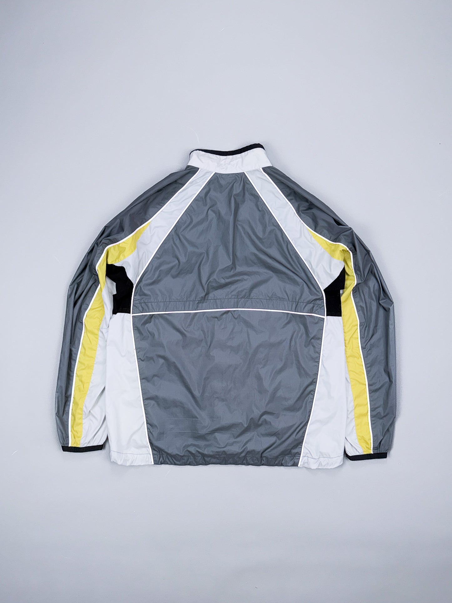 Nike 90's Alpha Project Thin Stripe Running Jacket - Grey / Yellow - FW1999 - Size: Large