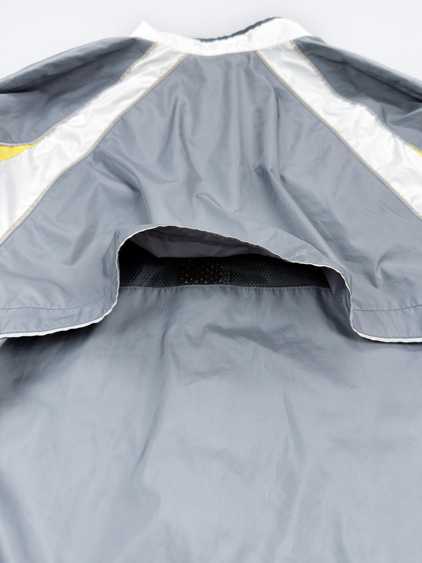 Nike 90's Alpha Project Thin Stripe Running Jacket - Grey / Yellow - FW1999 - Size: Large