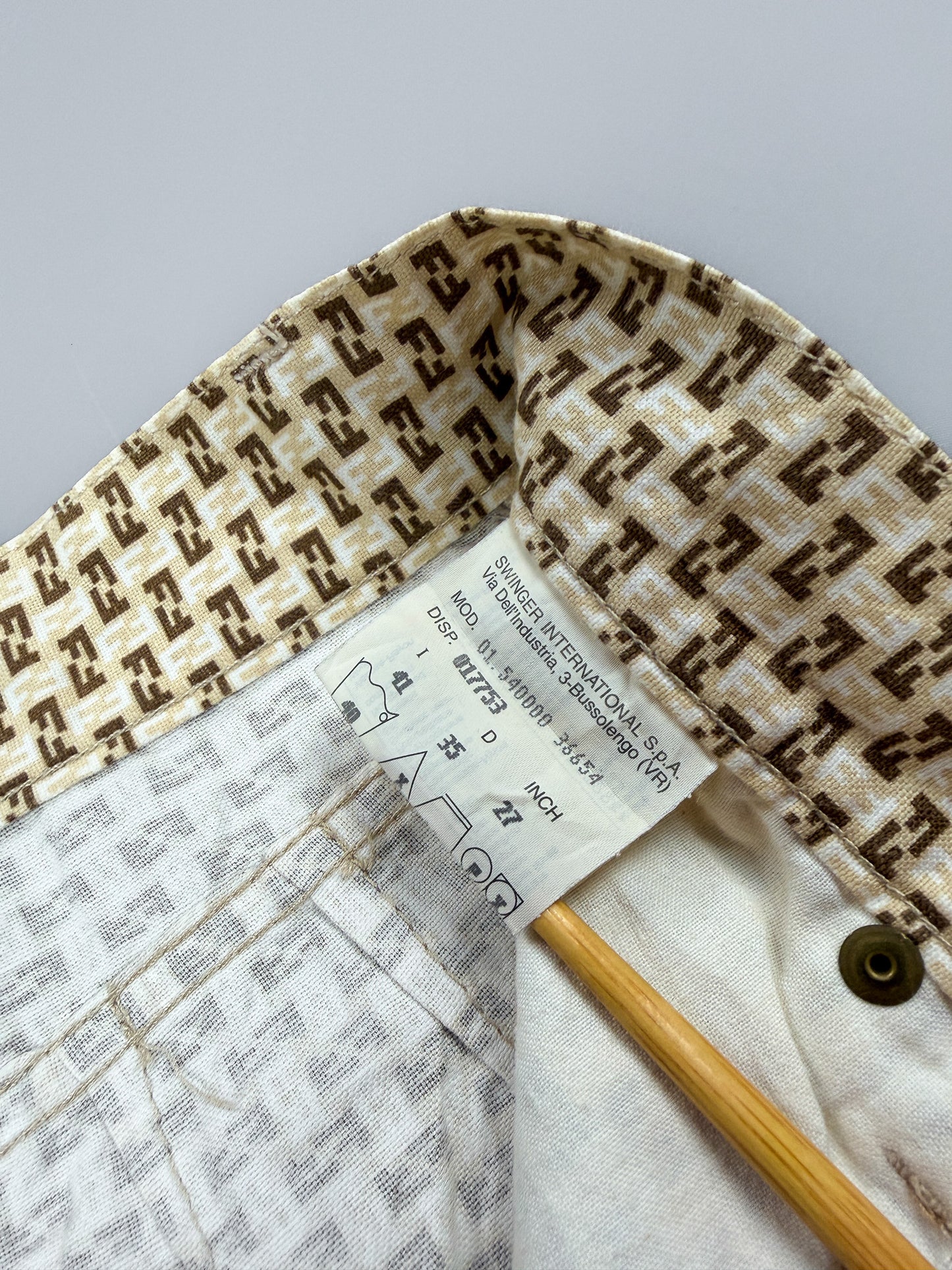 FENDI Zucca Monogram Jeans Roma Amor - Size: 27" Waist